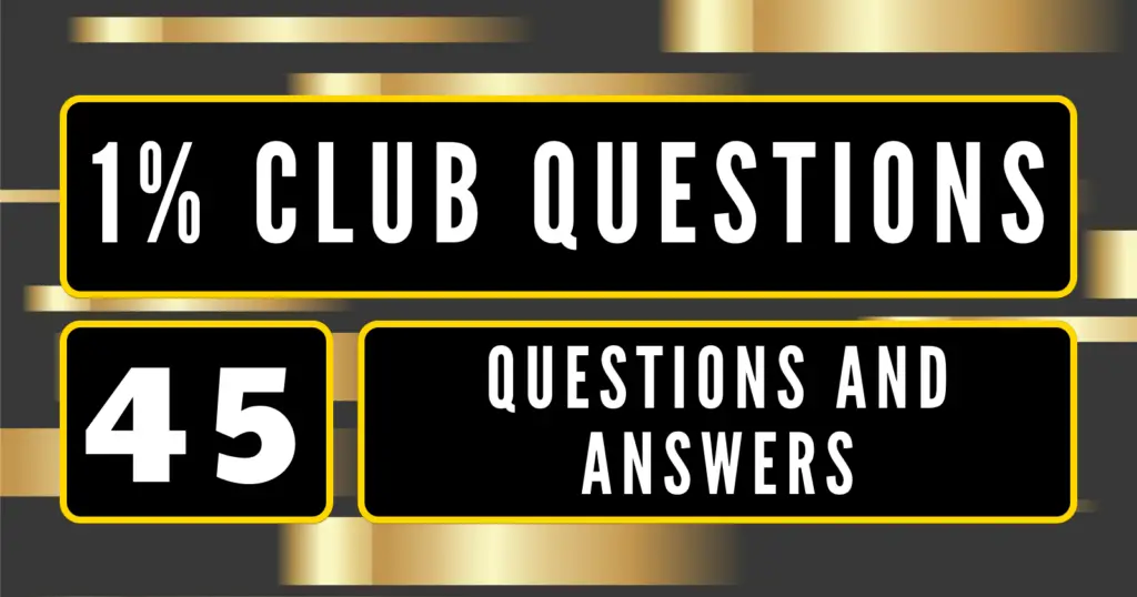 45 One Percent Club Questions And Answers | Could You Be In The 1%?