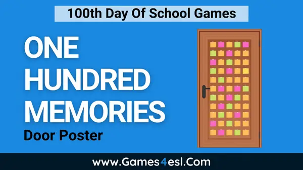 100th Day Door Poster Activity