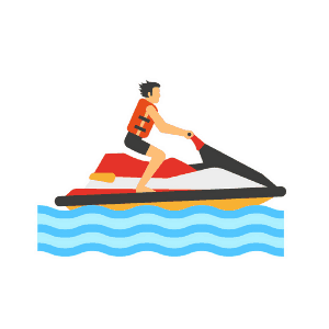 jet skiing