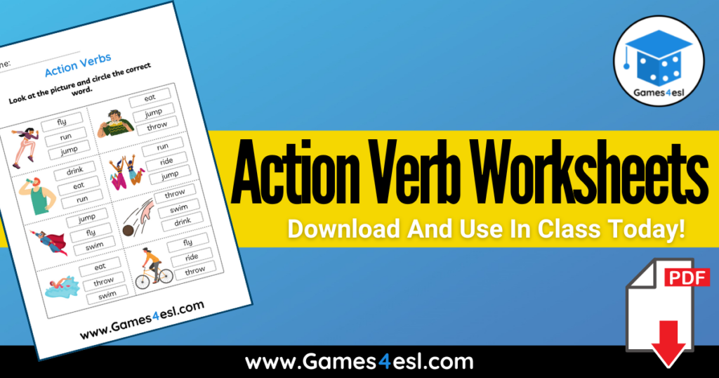 Action Verb Worksheets