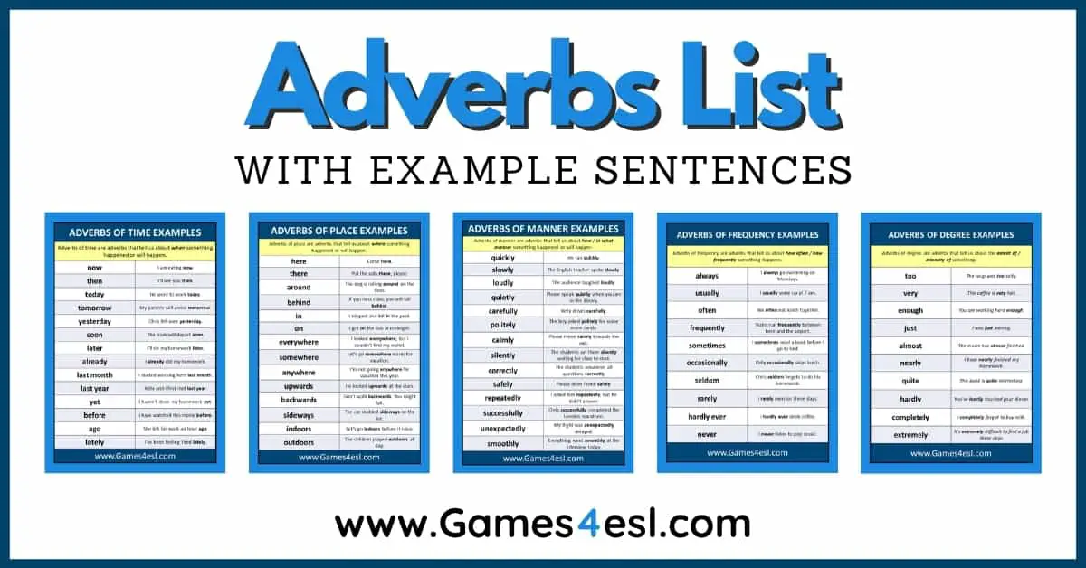 Adverbs Examples