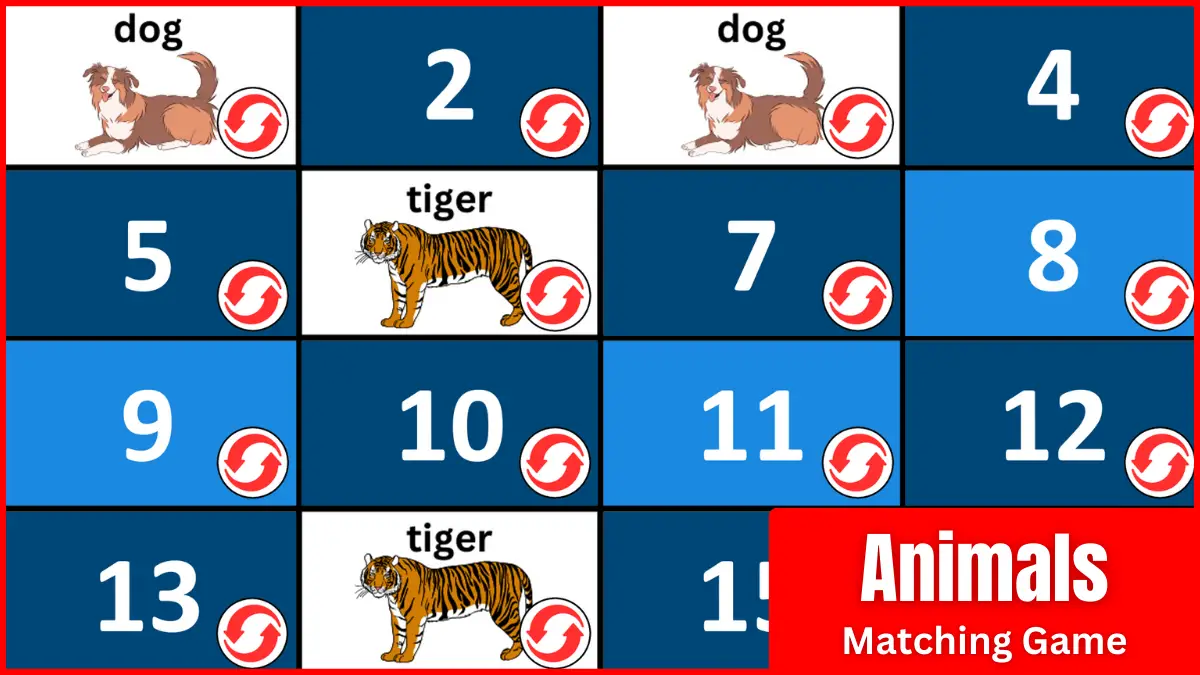 An Animals Memory Game PPT