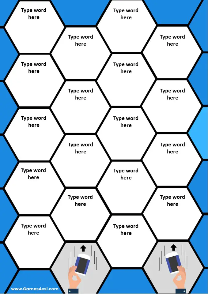 A printable board game template.