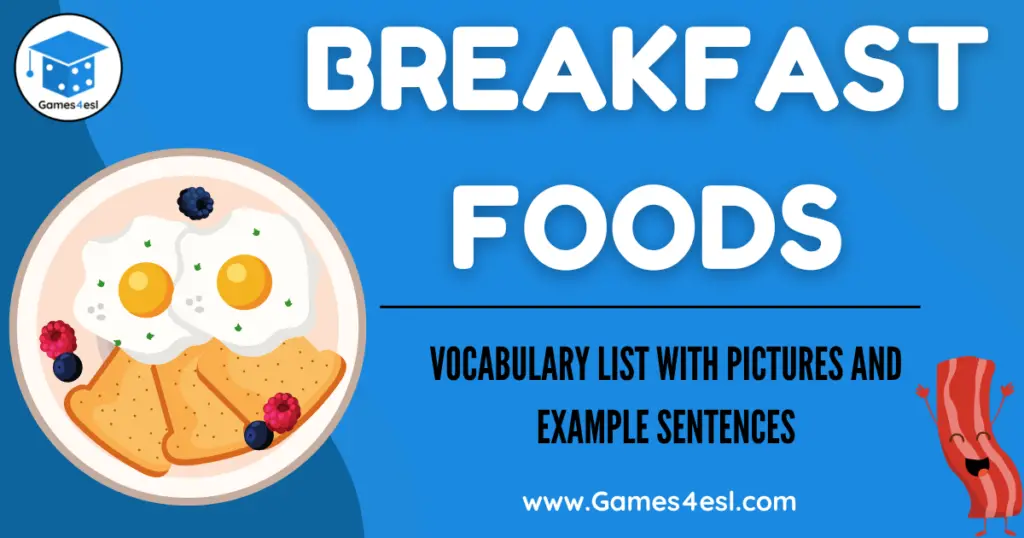 Breakfast Food Vocabulary | List With Pictures And Example Sentences