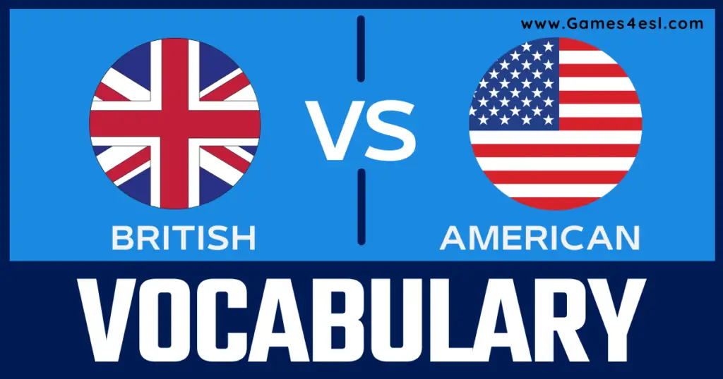 British vs American English Vocabulary | List Of Words
