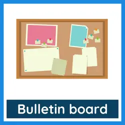 Classroom Objects Vocabulary - bulletin board
