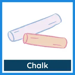 Classroom Objects Vocabulary - chalk