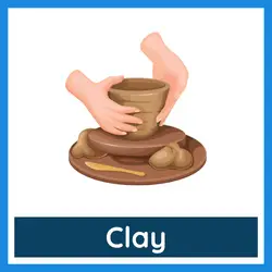 Classroom Objects Vocabulary - clay