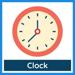 Classroom Objects Vocabulary - clock