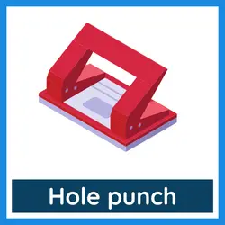 Classroom Objects Vocabulary - hole punch