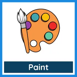 Classroom Objects Vocabulary - paint