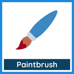 Classroom Objects Vocabulary - paintbrush