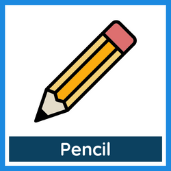 Classroom Objects Vocabulary - pencil