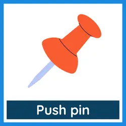 Classroom Objects Vocabulary - push pin