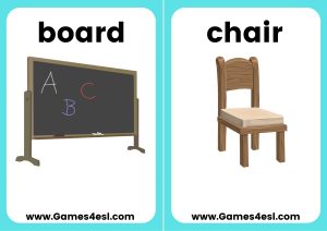 ESL Flashcards - Classroom Objects