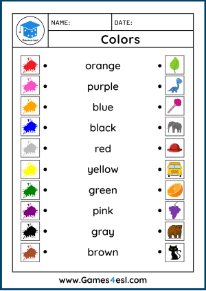 Colors Worksheet