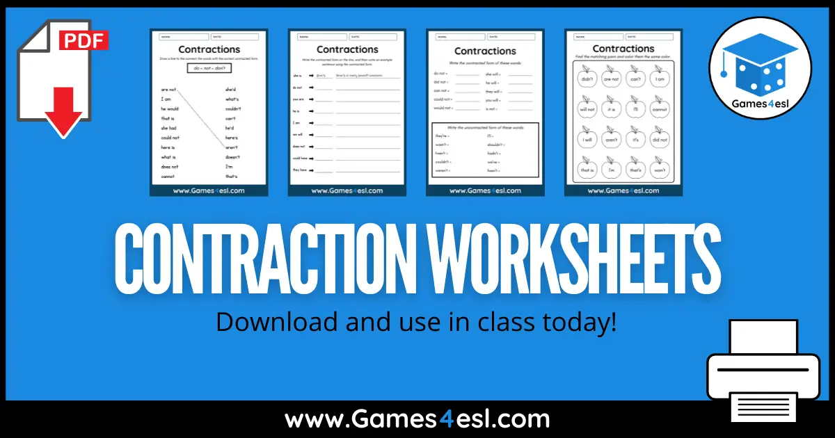 Contraction Worksheets