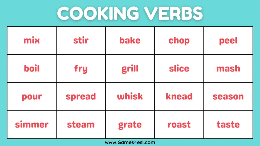 A List Of Verbs For Kids