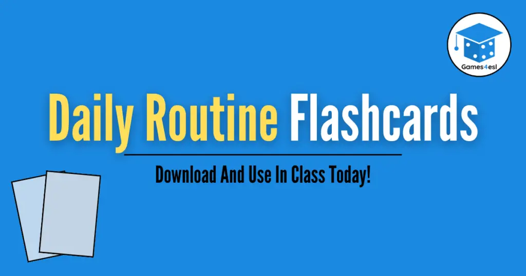 Free Daily Routine Flashcards | Games4esl