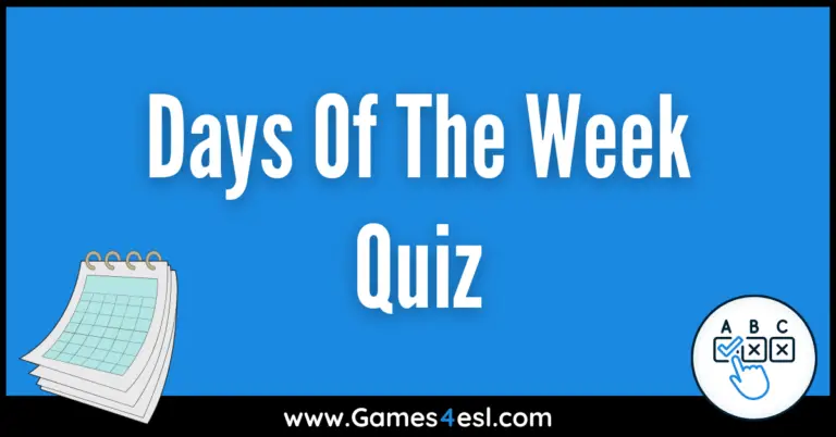Days Of The Week Quiz