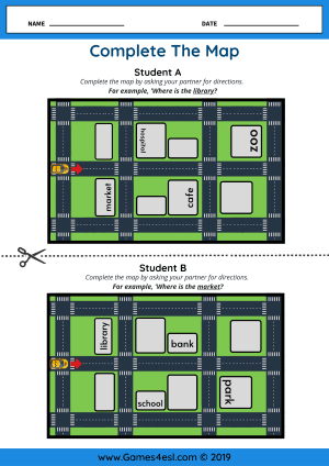 Giving Directions Worksheet