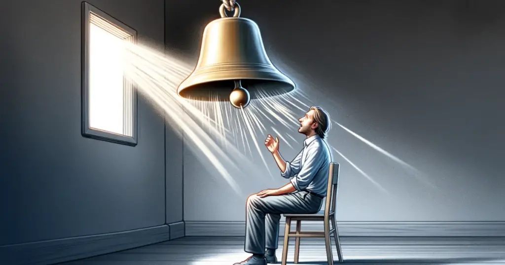 A picture depicting the English Idiom "Ring A Bell"