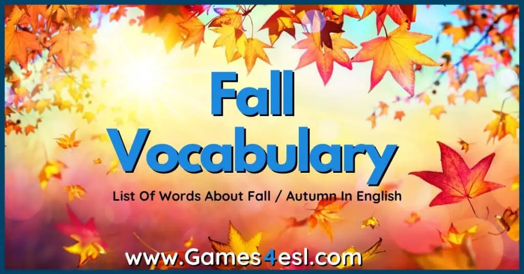 Fall Words | Useful List Of Words About Fall In English