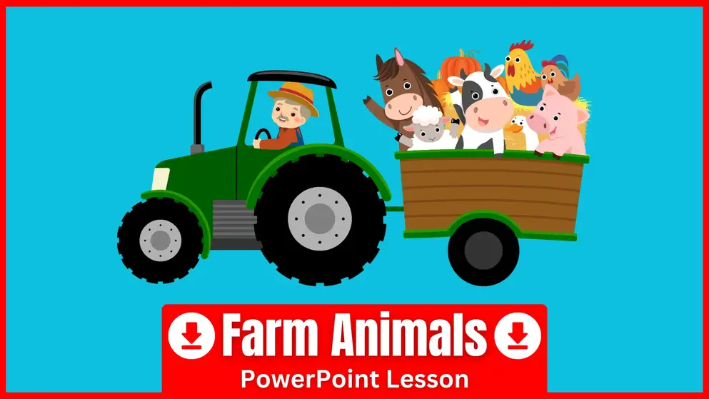 A PowerPoint for teaching farm animals in English.