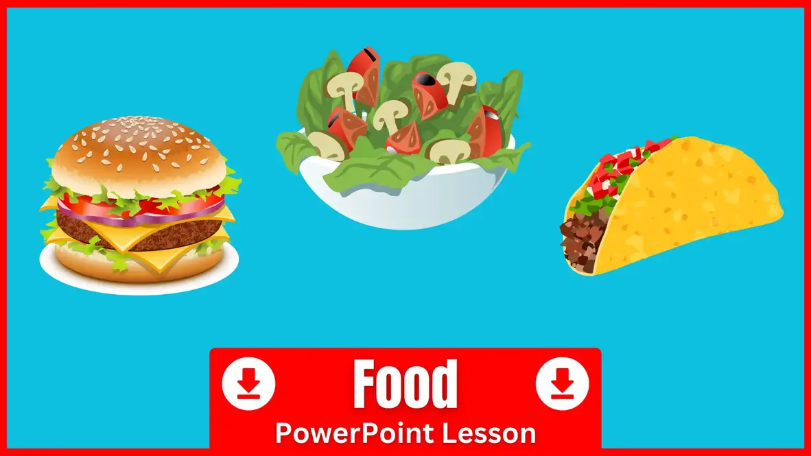 A PowerPoint for teaching food vocabulary in English.