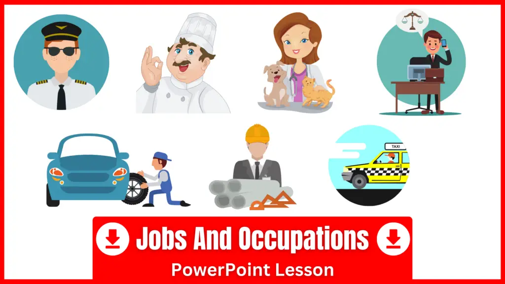 A PowerPoint for teaching jobs and occupations in English