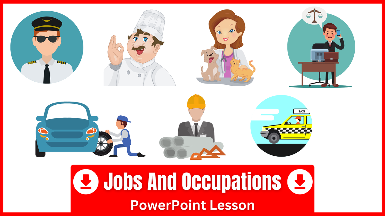 A PowerPoint for teaching jobs and occupations in English