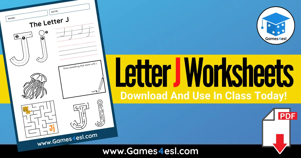 Letter J Worksheets