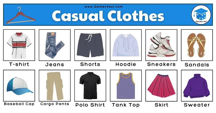 List Of Clothes - Casual Clothes