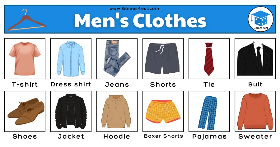 Extensive List Of Clothes: Names Of Clothes In English With Pictures ...