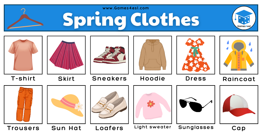 List Of Clothes - Spring Clothes