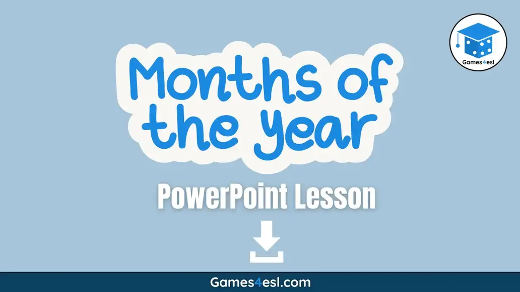 A PowerPoint for teaching the months of the year in English.