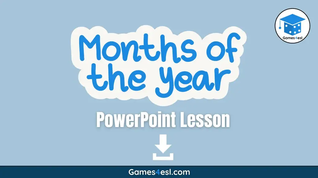 A PowerPoint for teaching the months of the year in English.