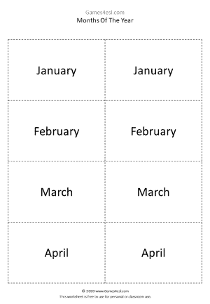 Months of The year worksheet