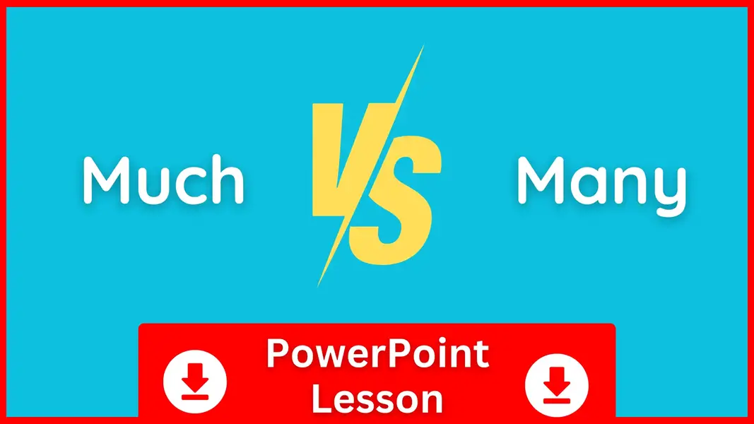 A PowerPoint for teaching the quantifiers 'much' and 'many'