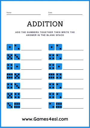 Number addition worksheet