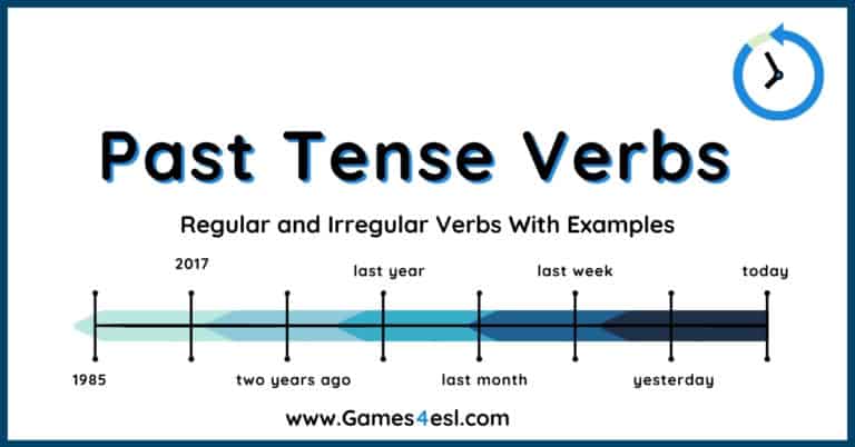 Past Tense Verbs | Useful List With Rules And Examples | Games4esl