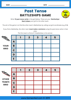 Past Tense Worksheet Activity