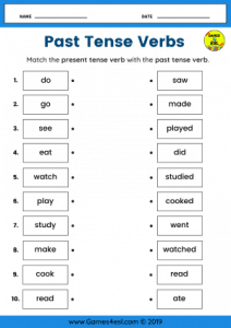 Past Tense Worksheets | ESL Worksheets | Games4esl