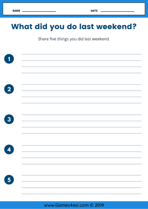 Past Tense Worksheet