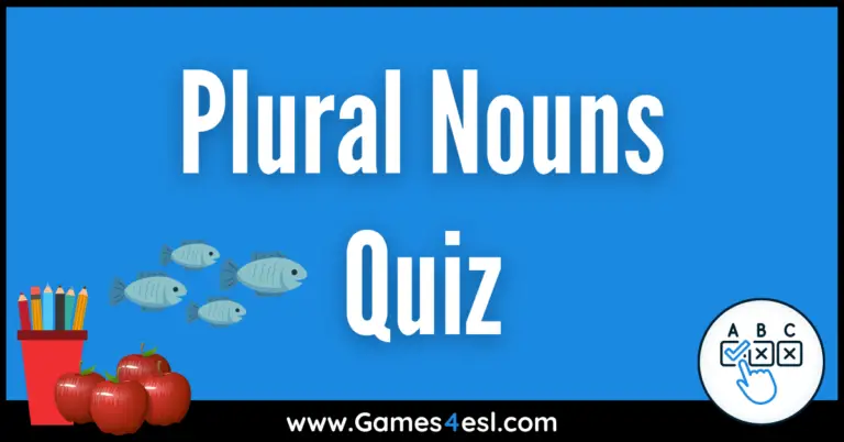 Plural Nouns Quiz