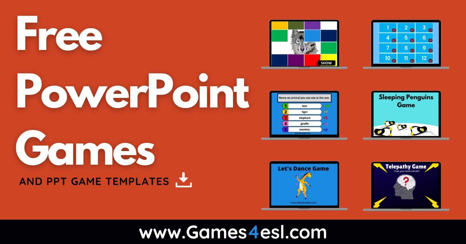 Games4esl cung cấp những trò chơi PowerPoint miễn phí đa dạng và thú vị cho bạn thực hiện trong các buổi học hoặc các hoạt động giải trí. Những trò chơi này không chỉ mang đến sự vui nhộn cho các bạn học viên mà còn giúp họ rèn luyện khả năng tiếng Anh của mình một cách hiệu quả.