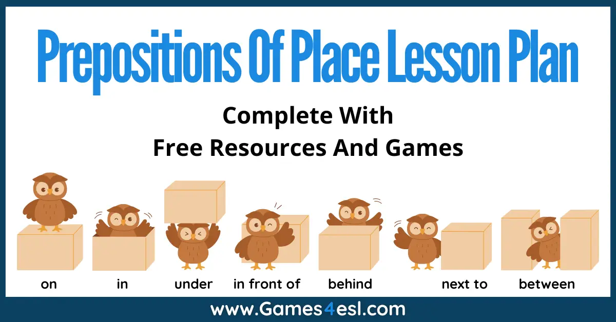 Prepositions Of Place Lesson Plan