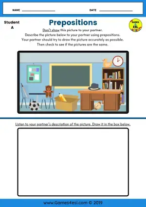 Prepositions Worksheets