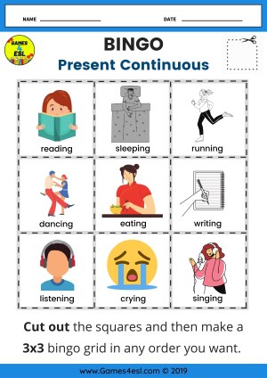 Present Continuous Worksheets