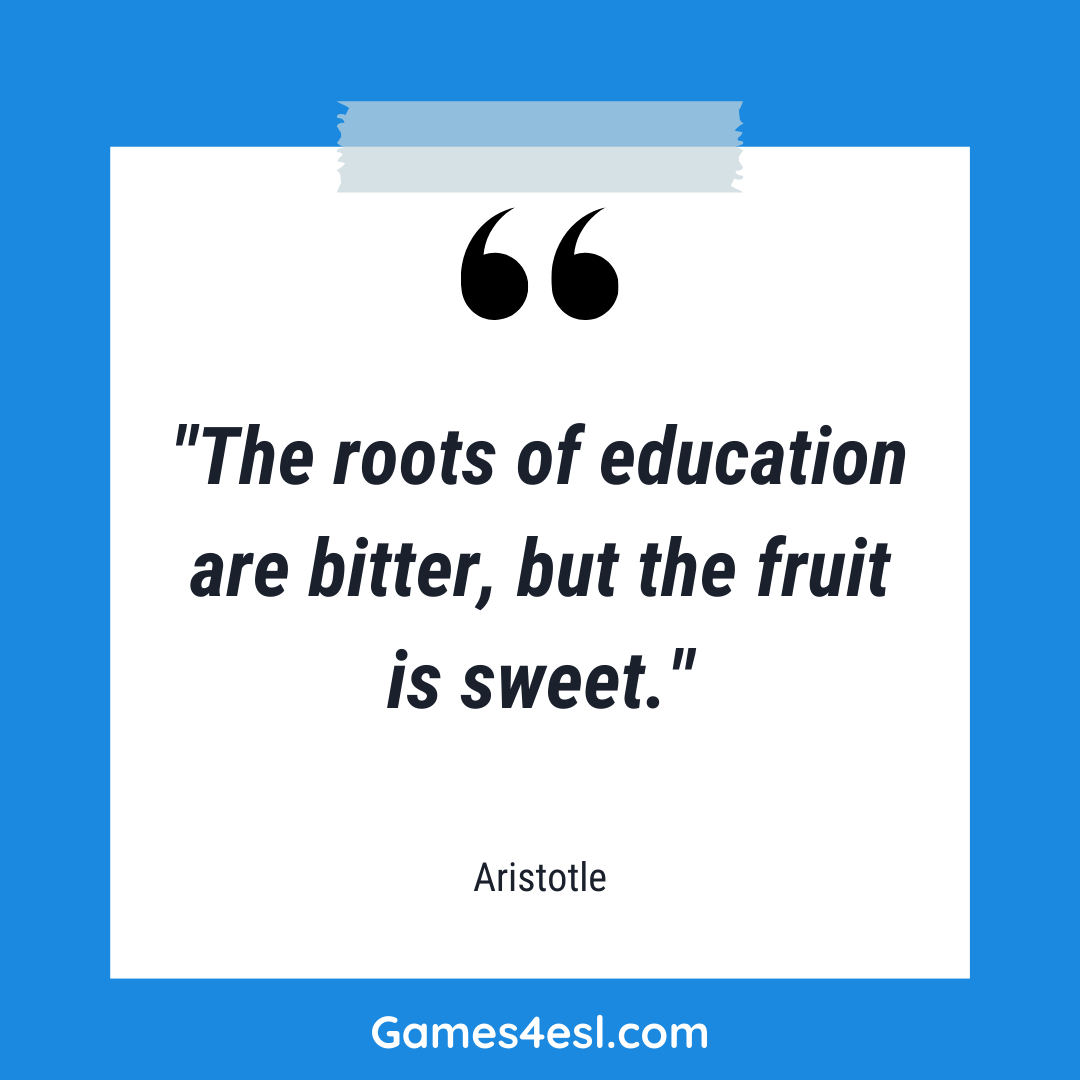 50 Famous Inspirational Quotes About Education | Games4esl